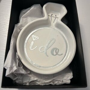 White 'I Do' Ring Dish